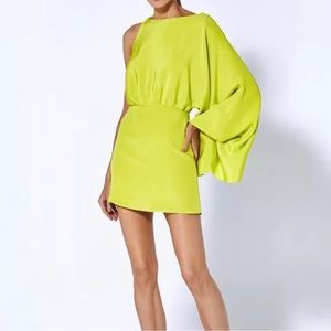Alexis Lime green mini dress